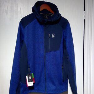 Brand New SPYDER Hoodie - Deluxe Heavy Duty BLUE Layered - Fits Large - Save $